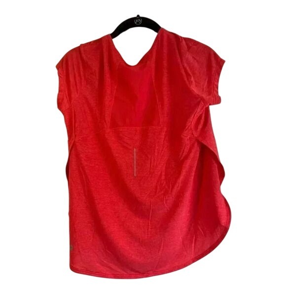 Red Athletic Sleeveless Performance Top with Workout Training Tank B27 - Picture 3 of 5